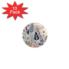 Flower Floral Pastel 1  Mini Magnet (10 Pack)  by Vaneshop