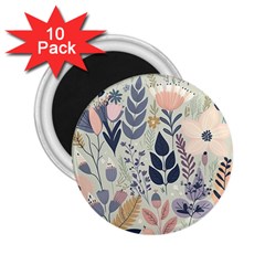 Flower Floral Pastel 2 25  Magnets (10 Pack)  by Vaneshop