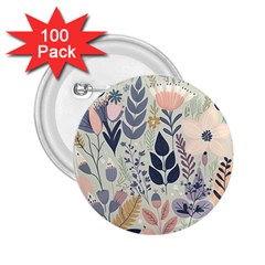 Flower Floral Pastel 2 25  Buttons (100 Pack)  by Vaneshop