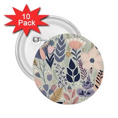 Flower Floral Pastel 2 25  Buttons (10 Pack)  by Vaneshop