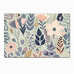 Flower Floral Pastel Postcards 5  X 7  (pkg Of 10) by Vaneshop