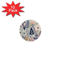 Flower Floral Pastel 1  Mini Buttons (10 Pack)  by Vaneshop