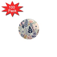 Flower Floral Pastel 1  Mini Magnets (100 Pack)  by Vaneshop