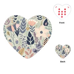 Flower Floral Pastel Playing Cards Single Design (heart) by Vaneshop