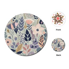 Flower Floral Pastel Playing Cards Single Design (round) by Vaneshop