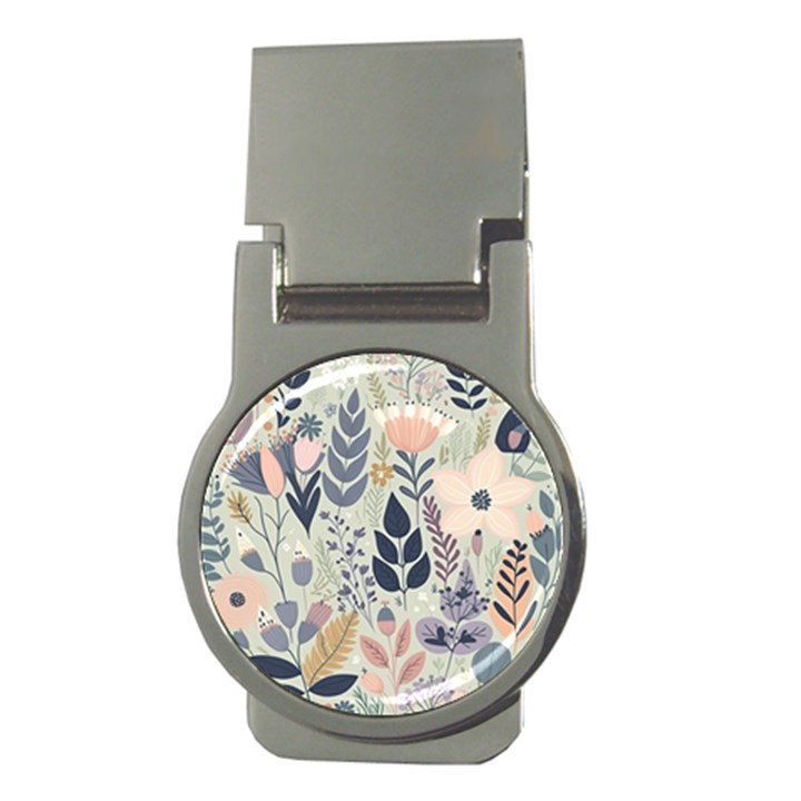 Flower Floral Pastel Money Clips (Round) 