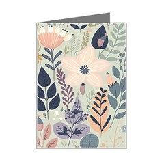 Flower Floral Pastel Mini Greeting Card