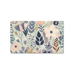 Flower Floral Pastel Sticker Rectangular (100 Pack)