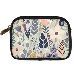 Flower Floral Pastel Digital Camera Leather Case