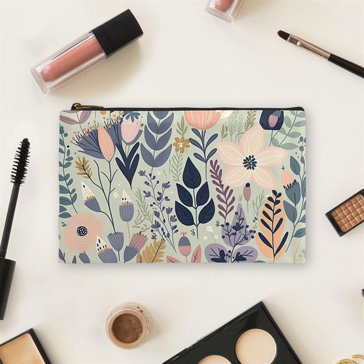 Flower Floral Pastel Cosmetic Bag (Medium)