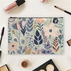 Flower Floral Pastel Cosmetic Bag (large) by Vaneshop