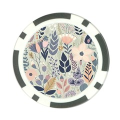 Flower Floral Pastel Poker Chip Card Guard by Vaneshop