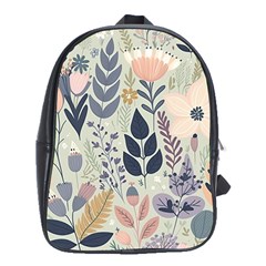 Flower Floral Pastel School Bag (xl) by Vaneshop