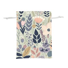 Flower Floral Pastel Lightweight Drawstring Pouch (m) by Vaneshop