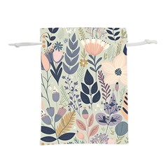 Flower Floral Pastel Lightweight Drawstring Pouch (l) by Vaneshop