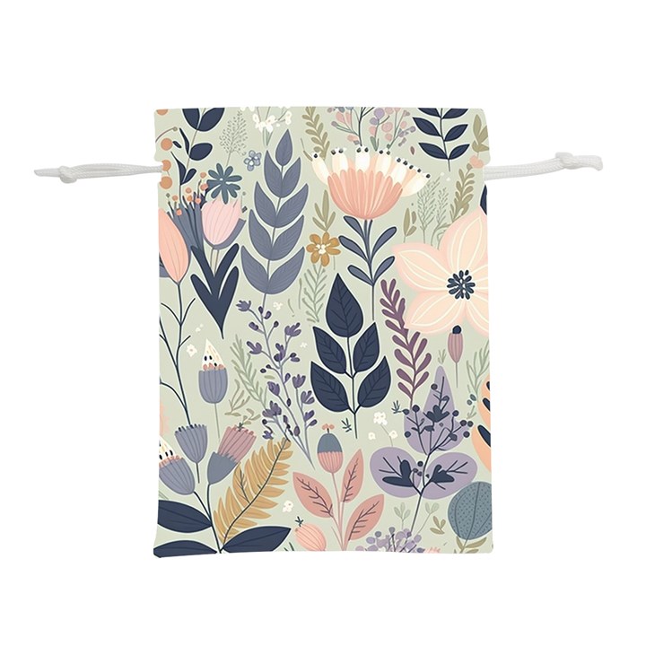 Flower Floral Pastel Lightweight Drawstring Pouch (S)