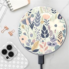 Flower Floral Pastel Wireless Fast Charger(white) by Vaneshop