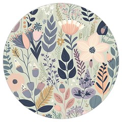 Flower Floral Pastel Round Trivet by Vaneshop