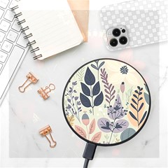 Flower Floral Pastel Wireless Fast Charger(black) by Vaneshop