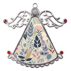 Flower Floral Pastel Metal Angel With Crystal Ornament by Vaneshop