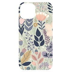 Flower Floral Pastel Iphone 14 Black Uv Print Case by Vaneshop