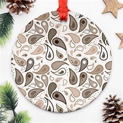 Paisley Pattern Background Graphic Ornament (round) by Vaneshop