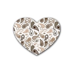 Paisley Pattern Background Graphic Rubber Coaster (heart) by Vaneshop