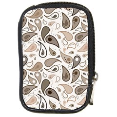 Paisley Pattern Background Graphic Compact Camera Leather Case by Vaneshop