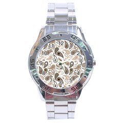 Paisley Pattern Background Graphic Stainless Steel Analogue Watch by Vaneshop