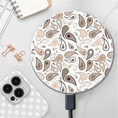 Paisley Pattern Background Graphic Wireless Fast Charger(white) by Vaneshop