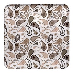 Paisley Pattern Background Graphic Square Glass Fridge Magnet (4 Pack) by Vaneshop