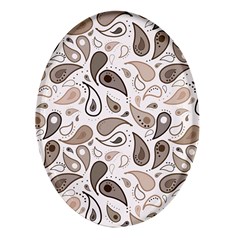 Paisley Pattern Background Graphic Oval Glass Fridge Magnet (4 Pack) by Vaneshop