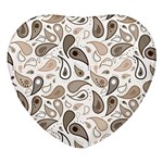 Paisley Pattern Background Graphic Heart Glass Fridge Magnet (4 pack) Front