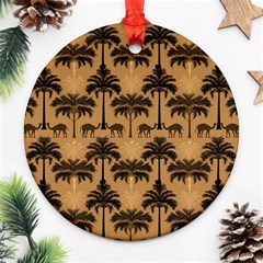 Camel Palm Tree Ornament (round) by Vaneshop