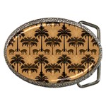 Camel Palm Tree Belt Buckles Front