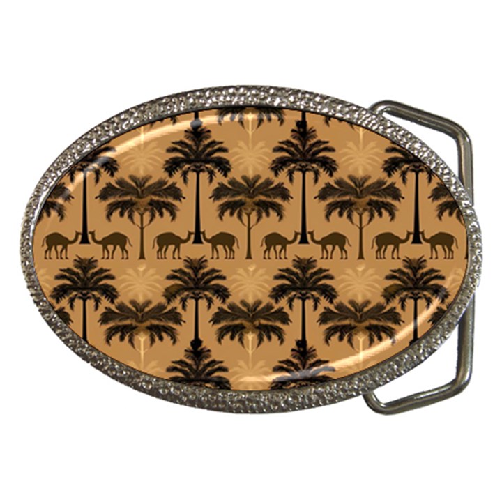 Camel Palm Tree Belt Buckles