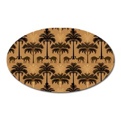 Camel Palm Tree Oval Magnet