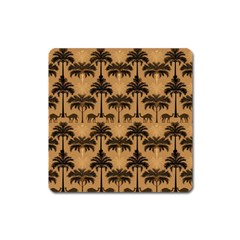 Camel Palm Tree Square Magnet by Vaneshop