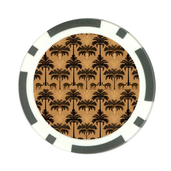 Camel Palm Tree Poker Chip Card Guard