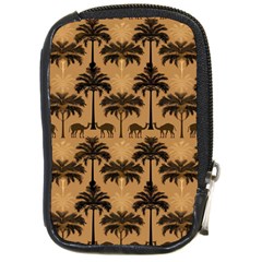 Camel Palm Tree Compact Camera Leather Case by Vaneshop