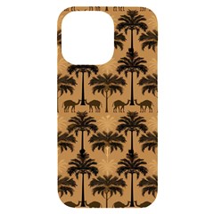 Camel Palm Tree Iphone 14 Pro Max Black Uv Print Case