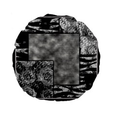 Background Pattern Geometric Design Standard 15  Premium Flano Round Cushions by Vaneshop