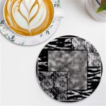 Background Pattern Geometric Design UV Print Round Tile Coaster Front