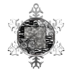 Background Pattern Geometric Design Metal Small Snowflake Ornament