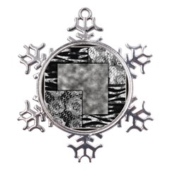 Background Pattern Geometric Design Metal Large Snowflake Ornament