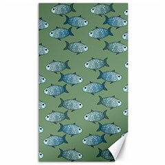 Fishes Pattern Background Theme Canvas 40  X 72 