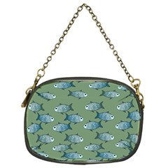 Fishes Pattern Background Theme Chain Purse (one Side) by Vaneshop