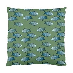 Fishes Pattern Background Theme Standard Cushion Case (one Side)