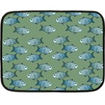 Fishes Pattern Background Theme Fleece Blanket (Mini) 35 x27  Blanket