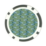 Fishes Pattern Background Theme Poker Chip Card Guard (10 pack) Front